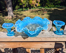 Load image into Gallery viewer, Fenton Blue Opalescent Hobnail Glass Set
