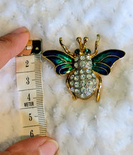 Load image into Gallery viewer, 🪲 Vintage Jeweled Beetle Brooch
