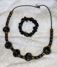 Load image into Gallery viewer, Vintage Glass Boho Necklace + Bracelet Set