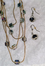 Load image into Gallery viewer, ✨ Joe Fresh Iridescent Bead Necklace + Earrings