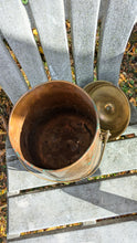 Load image into Gallery viewer, Antique Copper & Brass Vessel w/ Porcelain Lid