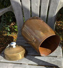 Load image into Gallery viewer, Antique Copper & Brass Vessel w/ Porcelain Lid