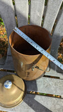 Load image into Gallery viewer, Antique Copper & Brass Vessel w/ Porcelain Lid