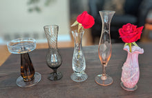 Load image into Gallery viewer, Vintage Glass & Crystal Bud Vases