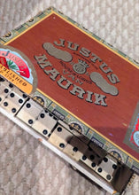 Load image into Gallery viewer, Rare Victorian 'Double 9s' Bone & Ebony Domino Set (55 pcs)