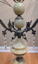 Load image into Gallery viewer, Vintage Brass &amp; Crystal Table Lamp
