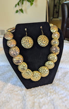 Load image into Gallery viewer, ✨ Vintage Hammered Metal Statement Necklace &amp; Earrings Set
