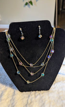 Load image into Gallery viewer, ✨ Joe Fresh Iridescent Bead Necklace + Earrings
