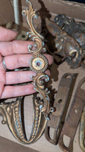Load image into Gallery viewer, Box of Vintage Mixed Hardware – Brass Drawer Pulls, Hooks etc.
