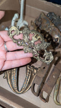 Load image into Gallery viewer, Box of Vintage Mixed Hardware – Brass Drawer Pulls, Hooks etc.

