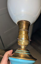 Load image into Gallery viewer, Rare 1950s ELITE Brass &amp; Turquoise Wall Sconce
