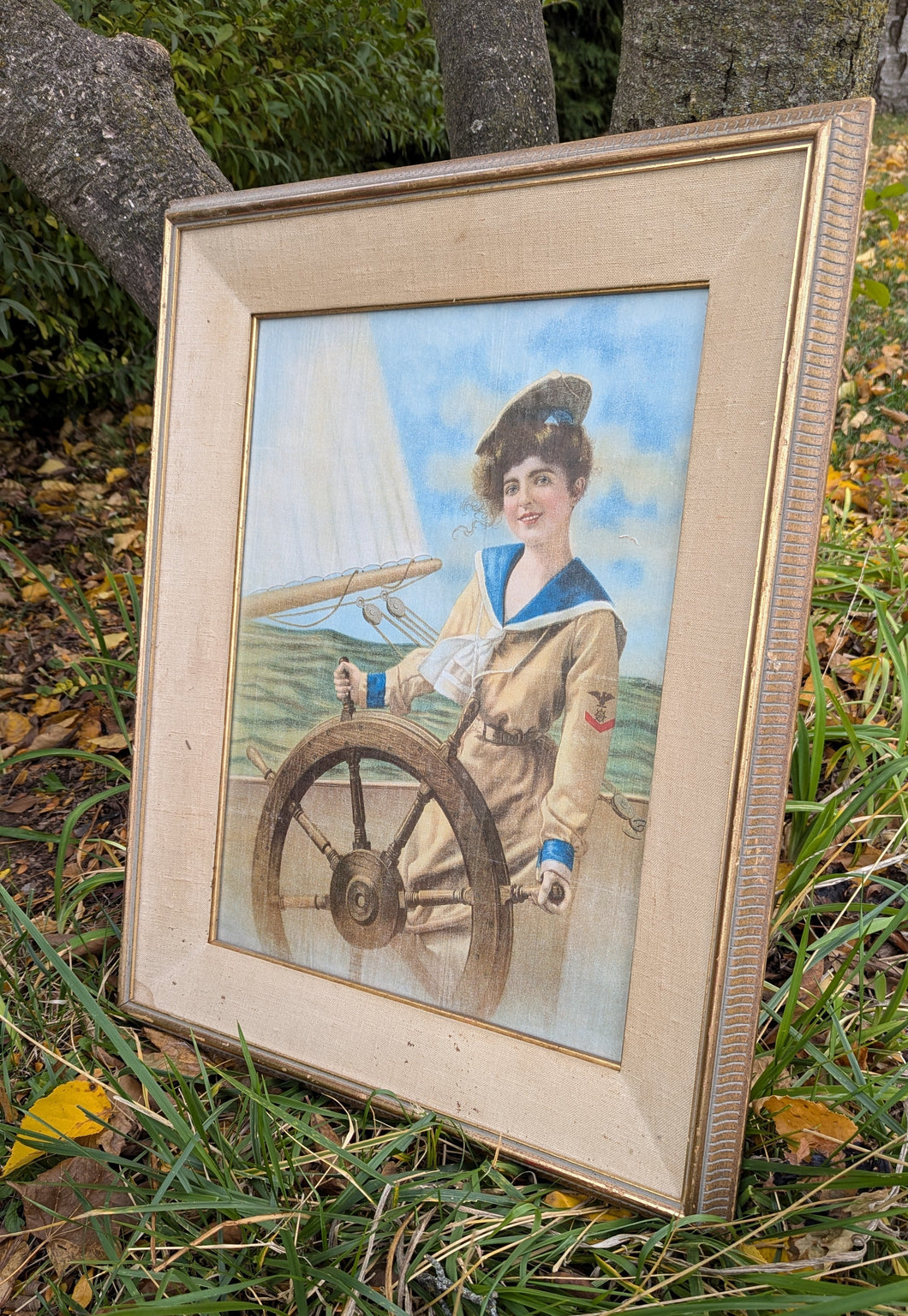 Vintage Nautical Themed Framed Art Print