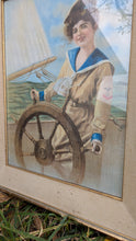 Load image into Gallery viewer, Vintage Nautical Themed Framed Art Print
