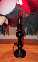 Load image into Gallery viewer, Vintage Stained Glass &amp; Fringe Lamp
