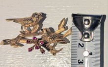 Load image into Gallery viewer, Vintage 14k Lovebirds Brooch
