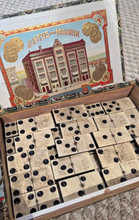 Load image into Gallery viewer, Rare Victorian &#39;Double 9s&#39; Bone &amp; Ebony Domino Set (55 pcs)
